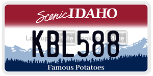 KBL588  license plate in ID