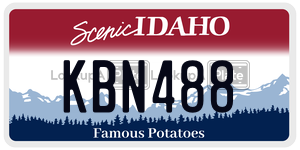 KBN488  license plate in ID