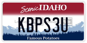 KBPS3U  license plate in ID