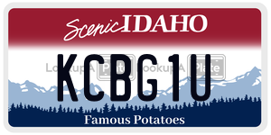 KCBG1U  license plate in ID