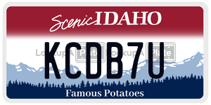 KCDB7U  license plate in ID