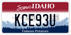 KCE93U  license plate in ID