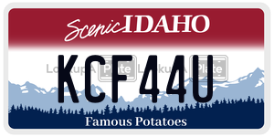 KCF44U  license plate in ID
