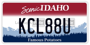 KCL88U  license plate in ID