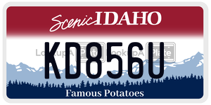 KD856U  license plate in ID