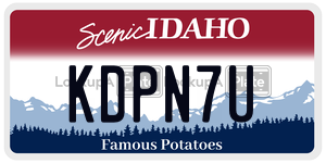 KDPN7U  license plate in ID