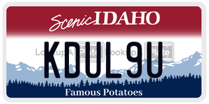 KDUL9U  license plate in ID
