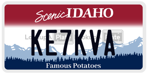 KE7KVA  license plate in ID