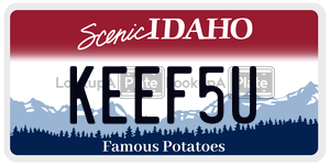 KEEF5U  license plate in ID