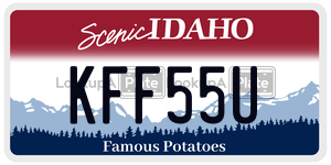 KFF55U  license plate in ID