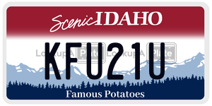 KFU21U  license plate in ID