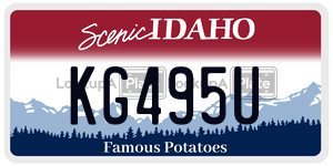 KG495U  license plate in ID