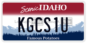 KGCS1U  license plate in ID