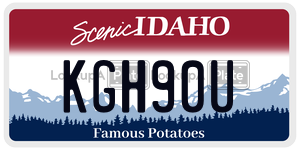 KGH90U  license plate in ID