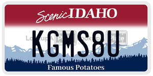 KGMS8U  license plate in ID