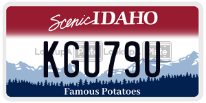 KGU79U  license plate in ID