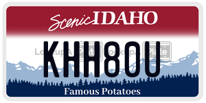 KHH80U  license plate in ID