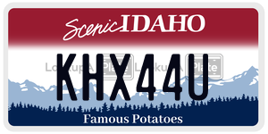 KHX44U license plate in Idaho