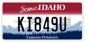 KI849U  license plate in ID