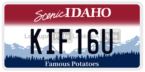 KIF16U  license plate in ID