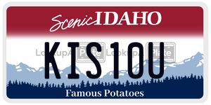 KIS10U  license plate in ID
