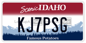 KJ7PSG  license plate in ID
