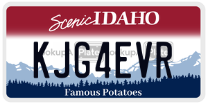 KJG4EVR  license plate in ID