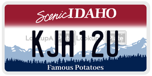 KJH12U  license plate in ID