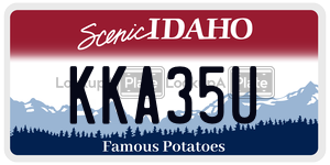 KKA35U  license plate in ID