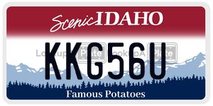 KKG56U  license plate in ID
