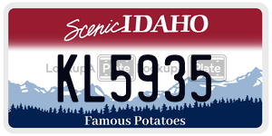 KL5935  license plate in ID