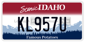 KL957U  license plate in ID