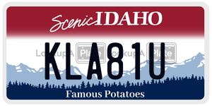 KLA81U  license plate in ID