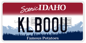 KLB00U  license plate in ID