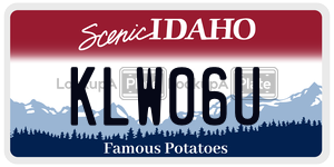 KLW06U  license plate in ID