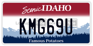 KMG69U  license plate in ID
