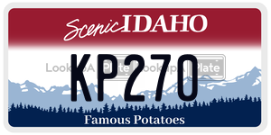 KP270  license plate in ID