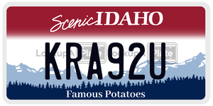 KRA92U  license plate in ID