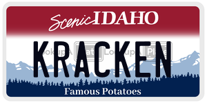 KRACKEN  license plate in ID