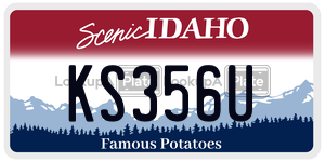KS356U  license plate in ID
