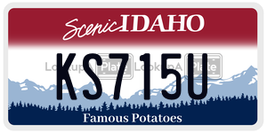 KS715U  license plate in ID