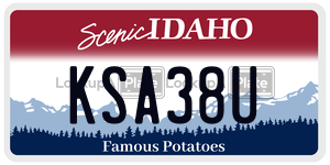 KSA38U  license plate in ID