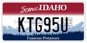 KTG95U  license plate in ID