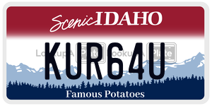 KUR64U  license plate in ID