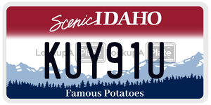 KUY91U  license plate in ID