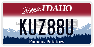 KUZ88U  license plate in ID