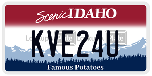KVE24U  license plate in ID