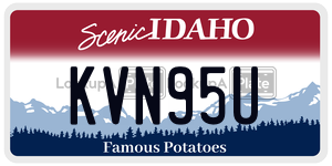 KVN95U  license plate in ID