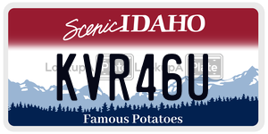 KVR46U  license plate in ID