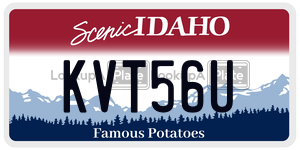 KVT56U  license plate in ID